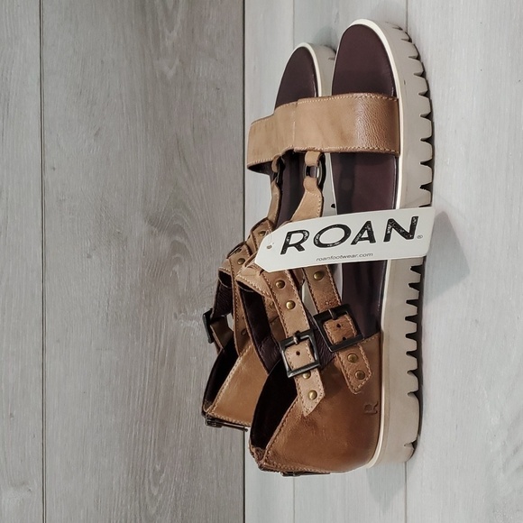 NWT Roan By Bed Stu Ibis Studded Ankle Leather Platform Boho Sandals Shoes - Picture 5 of 15